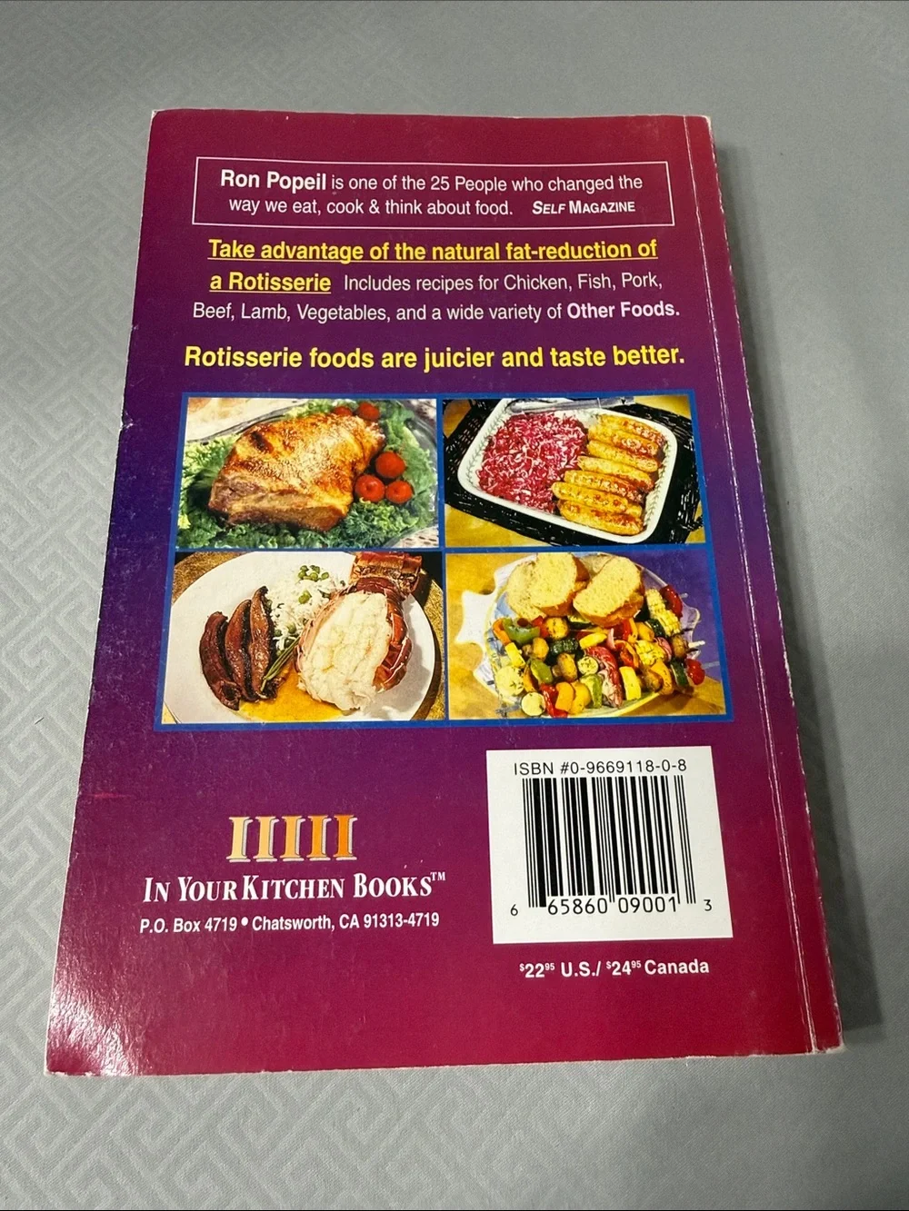 Rotisserie & BBQ Recipe Collection Cookbook Red Cover Paperback by Ron Popeil